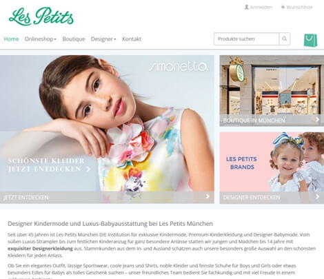 Design + Umsetzung Homepage für Kindermode