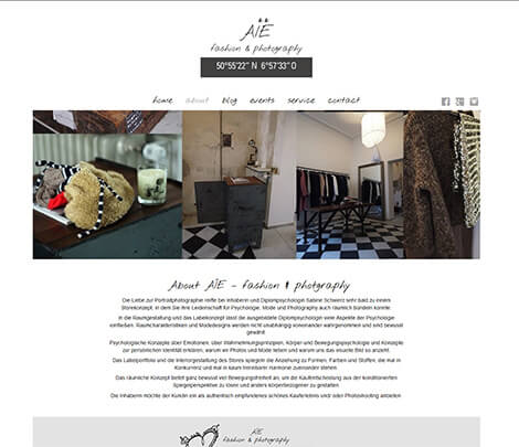 Printmedien + Homepage mit Blog für eine Boutique