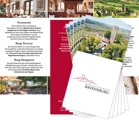 Überarbeitung Flyer + Visitenkarten Restaurant