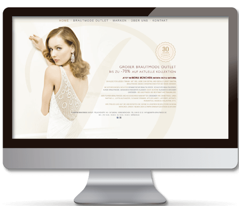 Programmierung Website für Brautmode Boutique