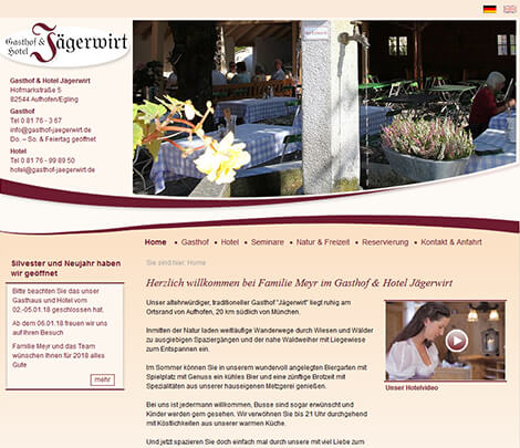 Homepage + Printmedien für Gasthof & Hotel