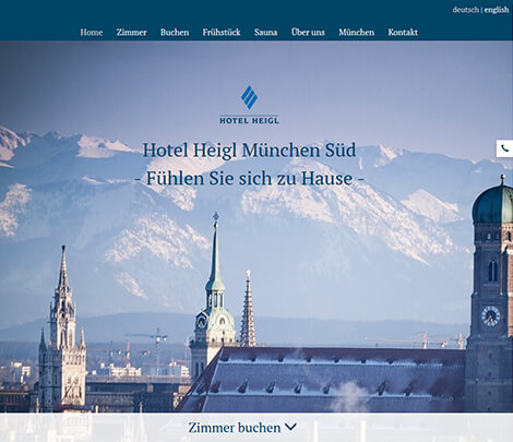 Relaunch Homepage für Münchner Hotel