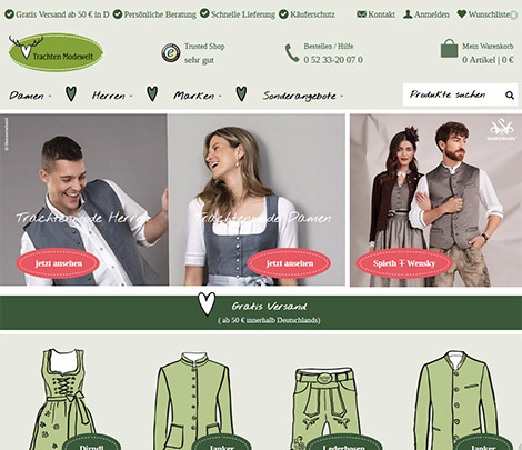 Relaunch Onlineshop, responsive Webdesign