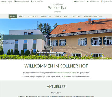 Webdesign u. Programmierung, Sollner Hof