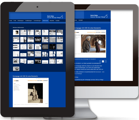 Hompeage im responsive Design - Tablet