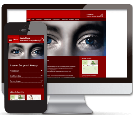 Hompeage im responsive Design - Smartphone