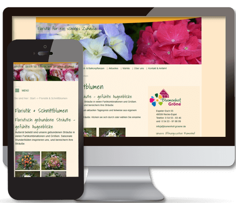 Programmierung einer responsive Homepage für einen Blumenhof