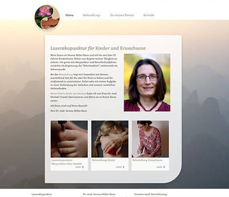 Responsive Homepage + Printdesign für Ärztin