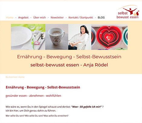 CD und Homepage für Ernährungsberaterin