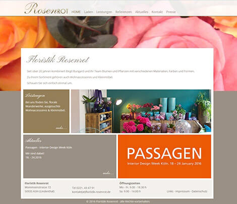 Responsive Homepage + Grafikdesign für Blumenladen