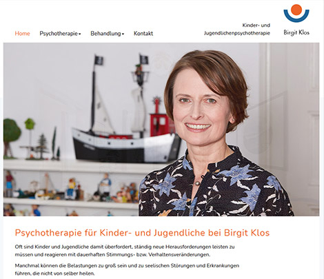 Responsive Website für Therapeutin