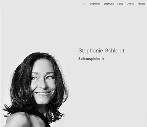 Individuelle Website für Schauspielerin