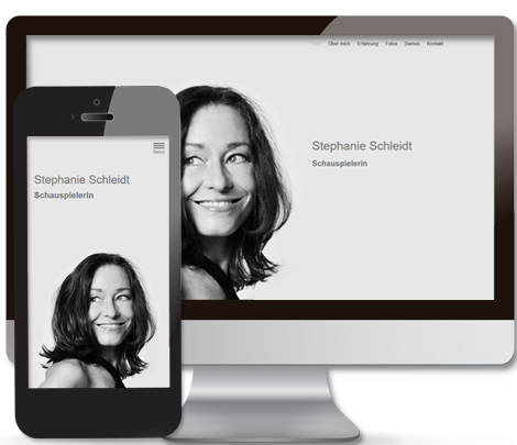 Website für Schauspielerin