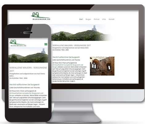 Überarbeitung Website für Burgarchiv
